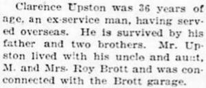 Brotts Garage (Sunoco, Amoco) - May 1922 Nephew Passes Away (newer photo)